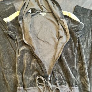 Y2k Charlotte russe velvet hooded jumpsuit